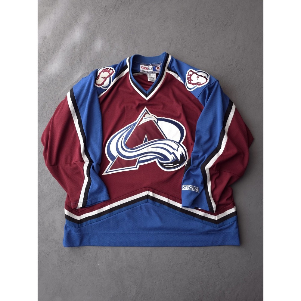Vintage 1990s Colorado Avalanche CCM NHL Hockey Jersey L Officially Licensed